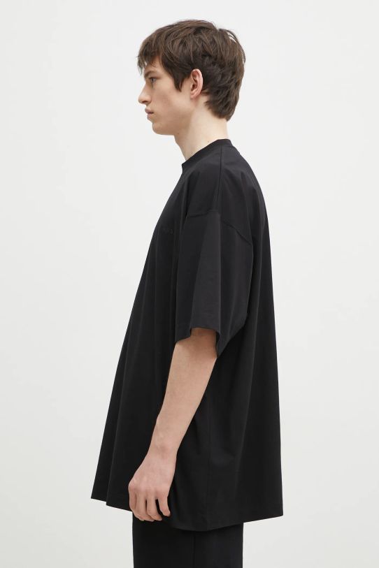 Βαμβακερό μπλουζάκι VETEMENTS Embroidered Logo Oversized UA66TR765B μαύρο SS25