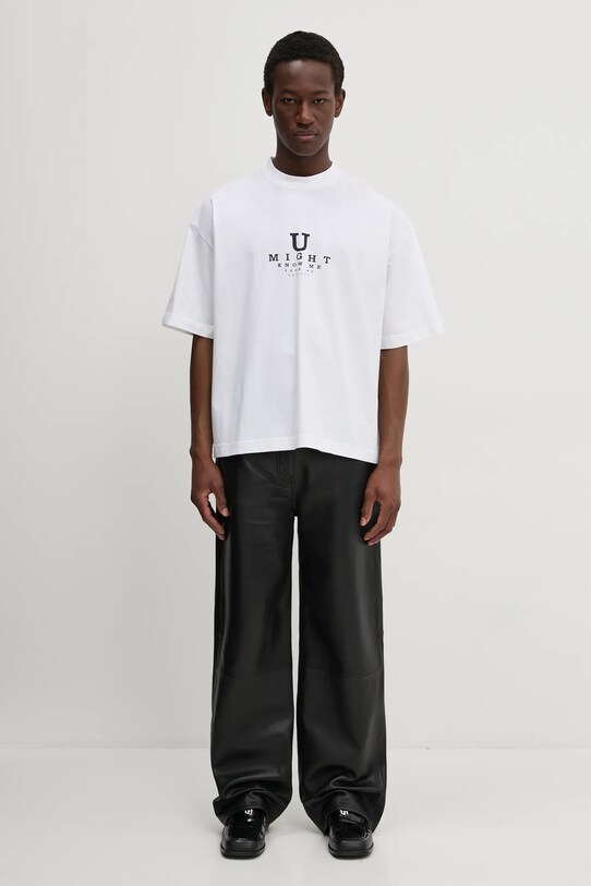 Хлопковая футболка VETEMENTS U Might Know Me Cropped Boxy UA66TR760W