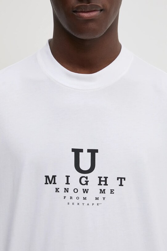 Хлопковая футболка VETEMENTS U Might Know Me Cropped Boxy UA66TR760W