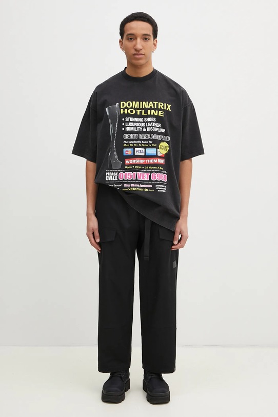 VETEMENTS t-shirt bawełniany Dominatrix Hotline Oversized UA66TR740B