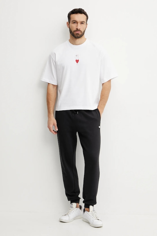 Bavlněné tričko EA7 Emporio Armani bílá AF13243.7X000038