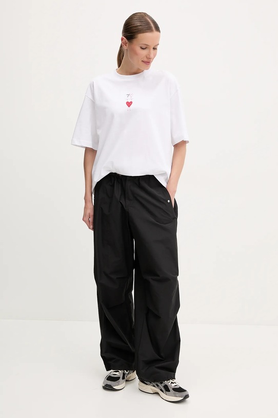 Bavlněné tričko EA7 Emporio Armani AF13243.7X000038 bílá