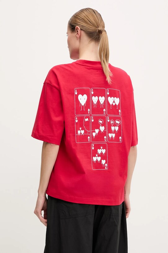 Odzież EA7 Emporio Armani t-shirt bawełniany AF13243.7X000038 czerwony
