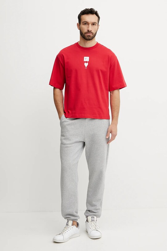 EA7 Emporio Armani t-shirt bawełniany czerwony AF13243.7X000038
