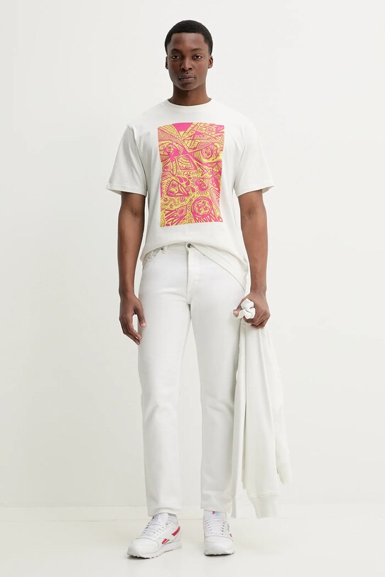 Îmbrăcăminte Herschel tricou din bumbac 50546.05977 bej