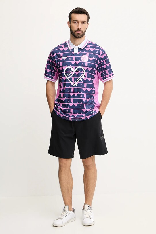 Hummel tricou polo Hummel x Community Love bleumarin 227576