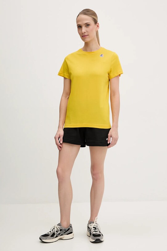 Odzież K-Way t-shirt bawełniany K007JE0 żółty