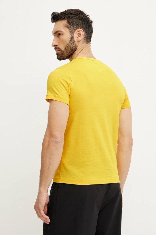 K-Way t-shirt bawełniany żółty K007JE0