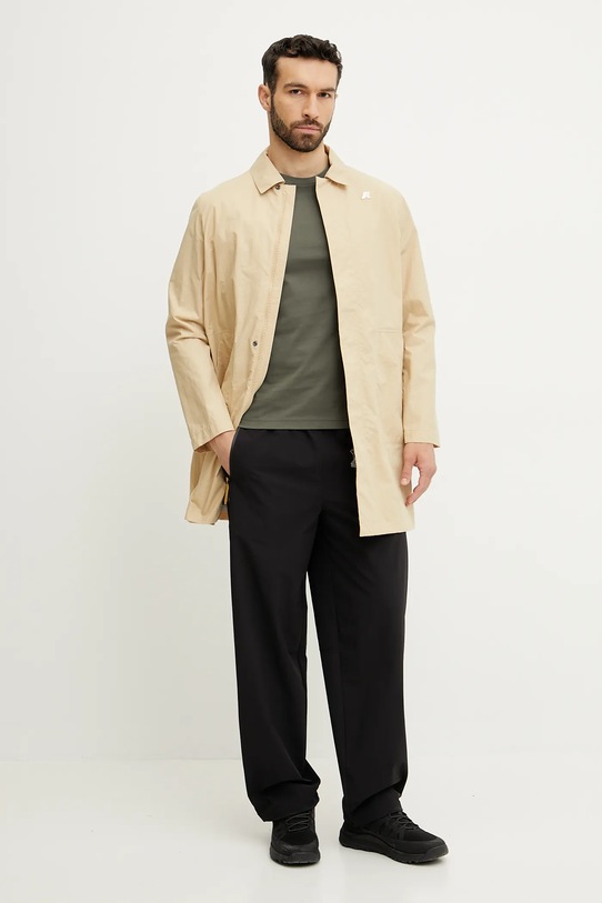 Хлопковая футболка K-Way зелёный K007JE0