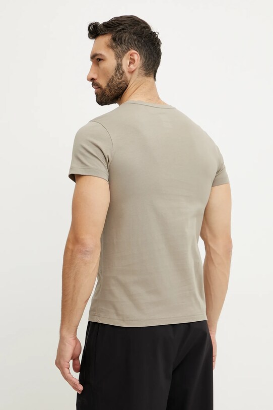 K-Way t-shirt bawełniany beżowy K007JE0