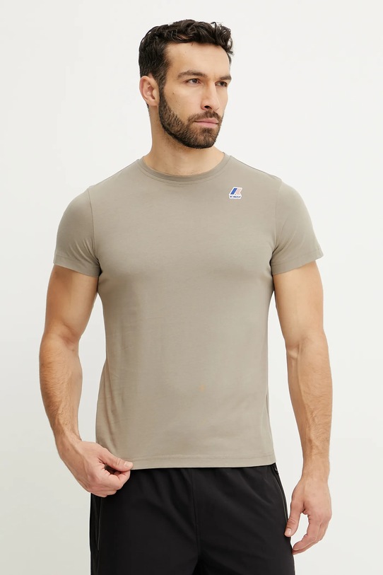 Bavlnené tričko K-Way K007JE0 béžová