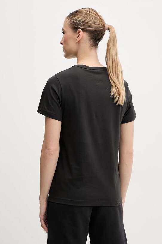 K-Way t-shirt bawełniany czarny K007JE0