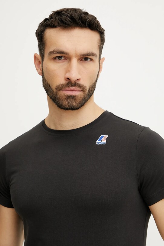 Бавовняна футболка K-Way K007JE0 чорний