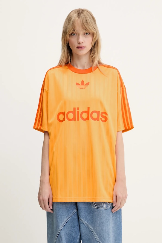 adidas Originals t-shirt Adicolor Poly T JP1027 arancione SS25