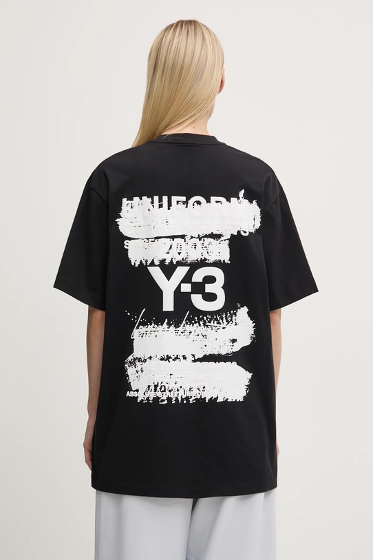 Y-3 t-shirt in cotone Graphic SS Tee JN4879 nero SS25