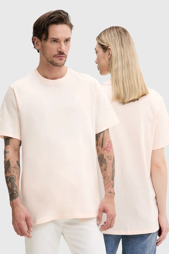 Converse t-shirt bawełniany regular beżowy 10023876.A47