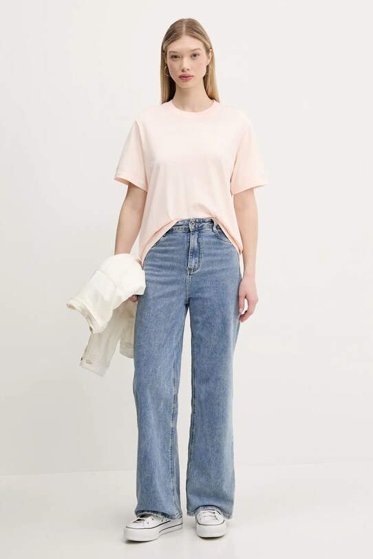 Odzież Converse t-shirt bawełniany 10023876.A47 beżowy