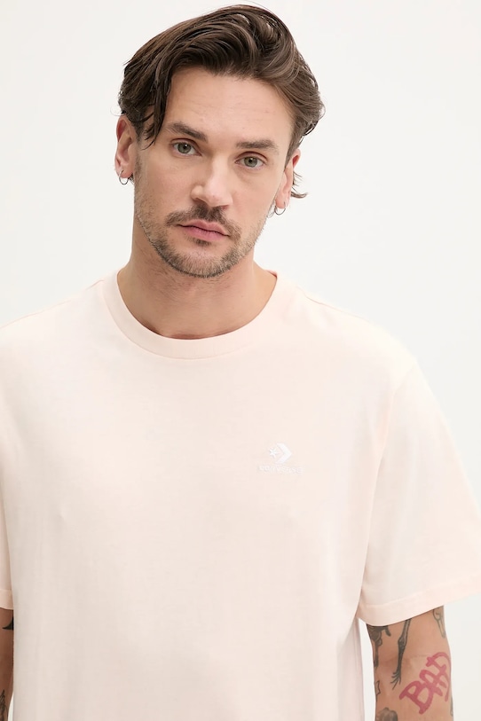 Converse t-shirt bawełniany 10023876.A47 beżowy