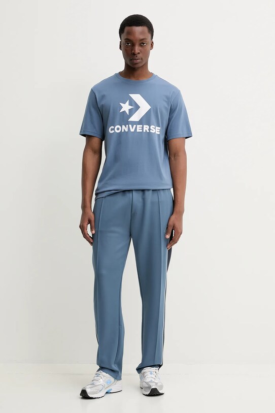 Converse t-shirt bawełniany niebieski 10025458.A40