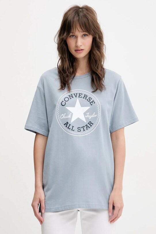 Îmbrăcăminte Converse tricou din bumbac 10025459.A33 albastru