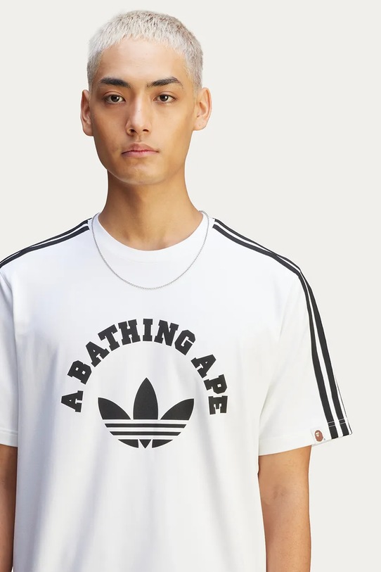adidas Originals x BAPE SSTR PACK t-shirt JN7120 white color with a print JN7120