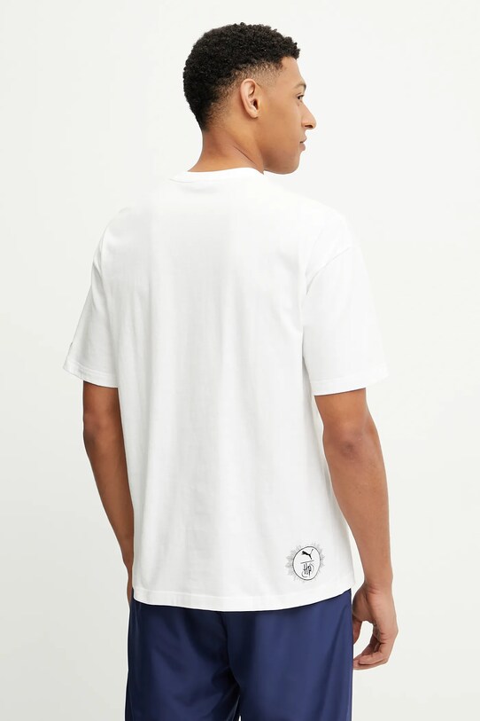Puma tricou din bumbac PUMA x HARRY POTTER alb 630092