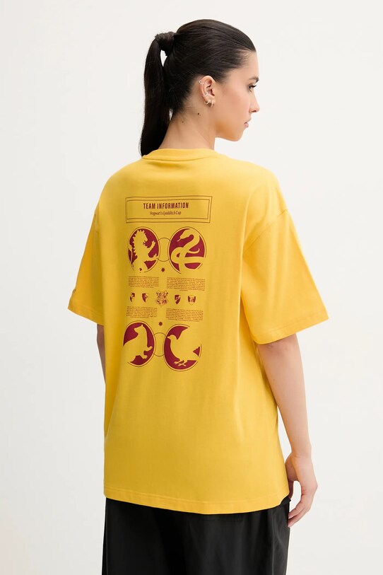 Bavlněné tričko Puma PUMA x HARRY POTTER 630092 žlutá