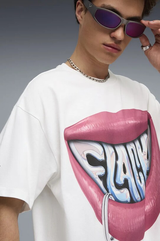 Puma tricou din bumbac PUMA x A$AP ROCKY alb 633388