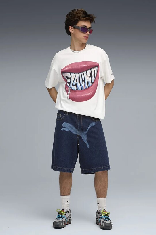 Puma tricou din bumbac PUMA x A$AP ROCKY 633388 alb