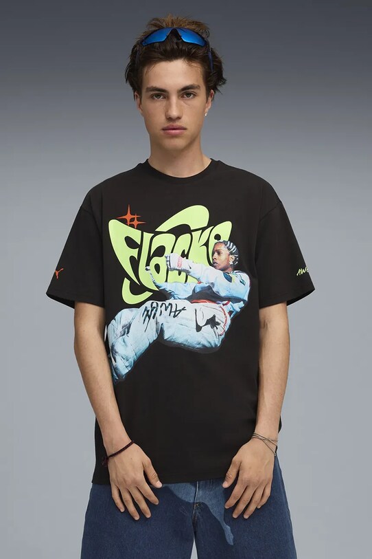 Puma tricou PUMA x A$AP ROCKY print negru 633389