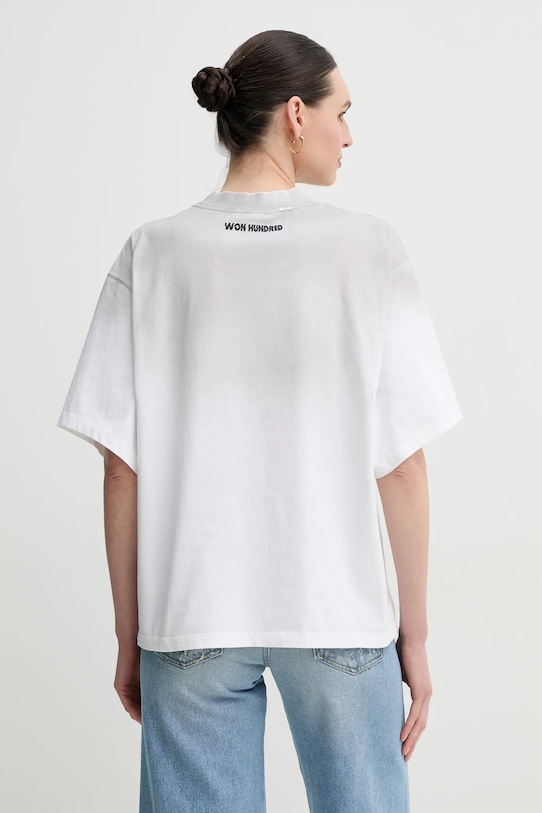 Βαμβακερό μπλουζάκι Won Hundred 3610.12071 μπεζ