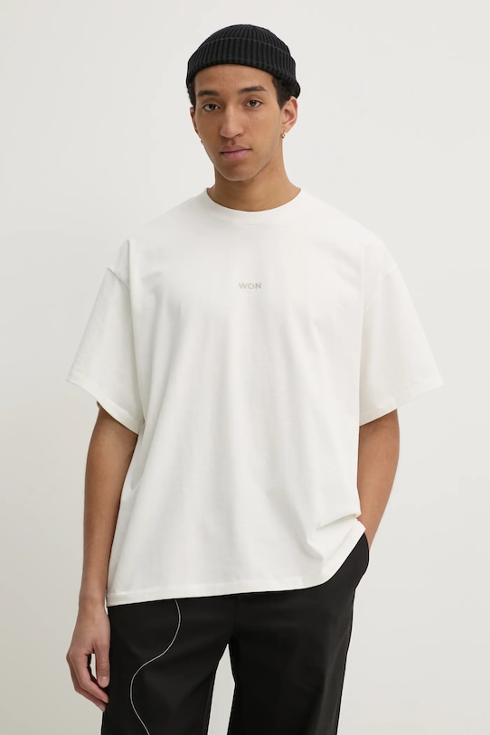 Bavlněné tričko Won Hundred béžová 3728.12089