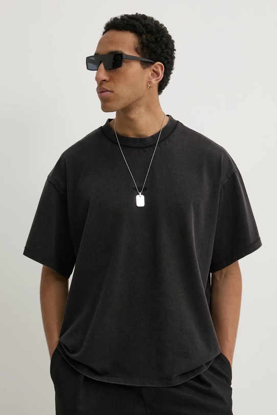 Бавовняна футболка Won Hundred чорний 3728.12089