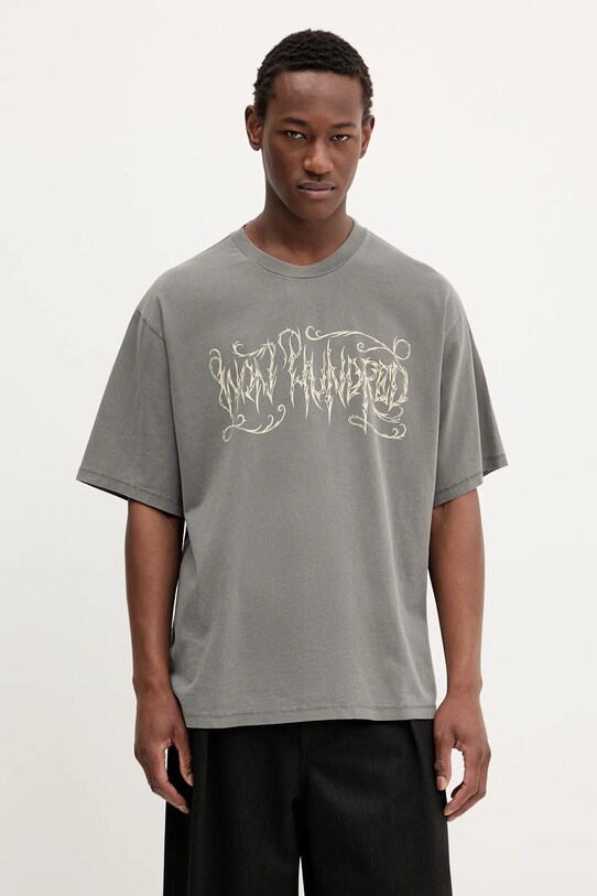 Won Hundred tricou din bumbac 3738.12071 gri SS25