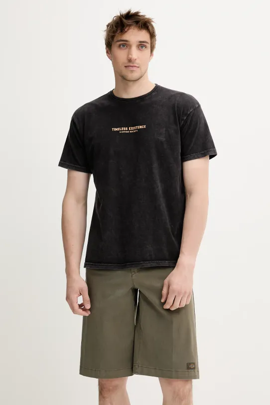 Kaotiko t-shirt bawełniany AQ022.01.G002 czarny SS25