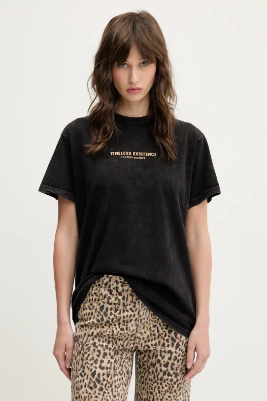 Odzież Kaotiko t-shirt bawełniany AQ022.01.G002 czarny