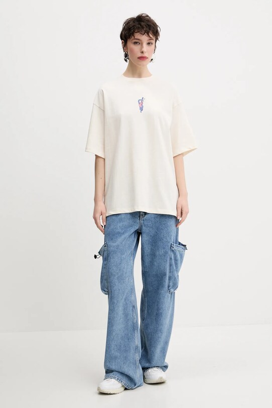 Kaotiko tricou din bumbac bej AQ052.01S.G002