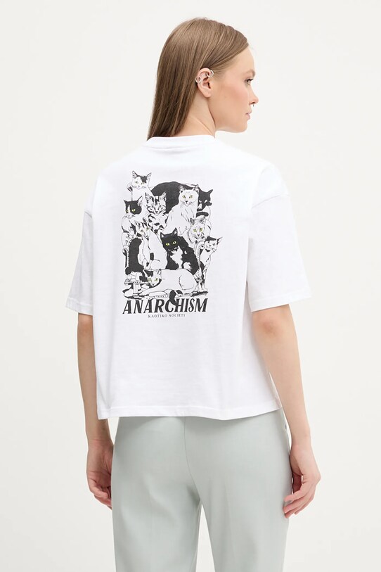 Îmbrăcăminte Kaotiko tricou din bumbac AQ058.01S.M002 alb