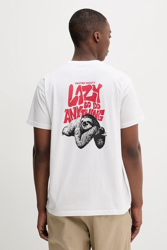 Kaotiko t-shirt bawełniany AQ004.01.G002 biały SS25