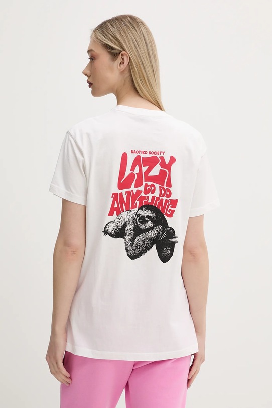 Odzież Kaotiko t-shirt bawełniany AQ004.01.G002 biały