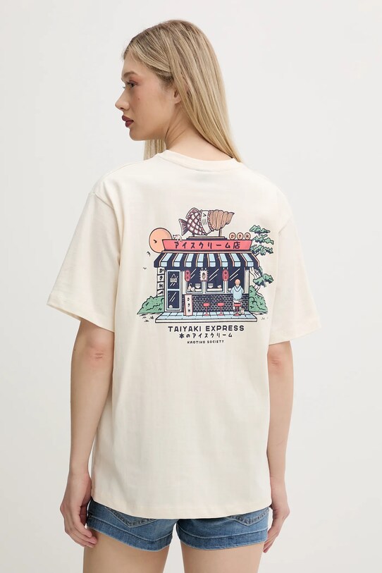 Odzież Kaotiko t-shirt bawełniany AQ038.01S.G002 beżowy