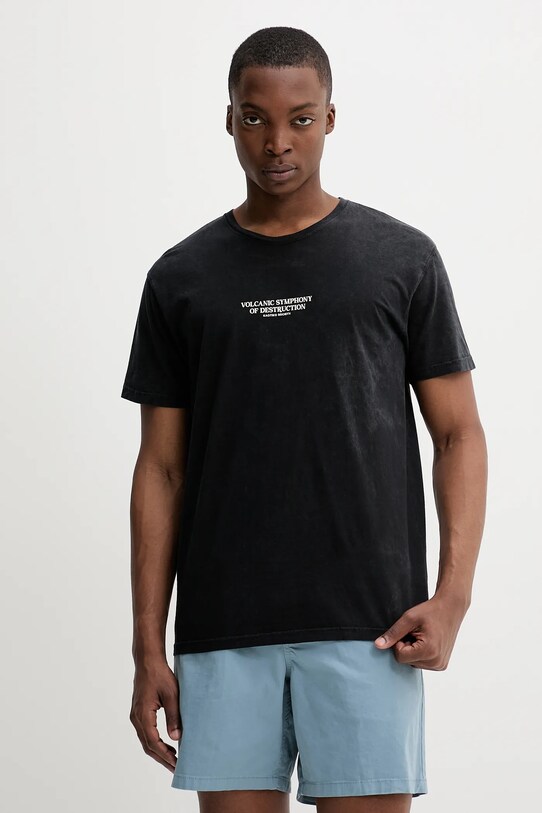 Kaotiko tricou din bumbac AQ042.01.G002 negru SS25