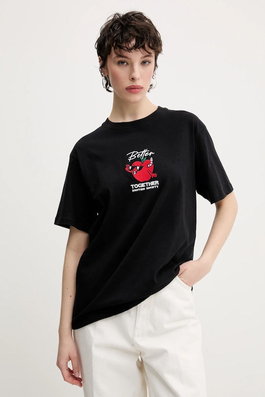 Odzież Kaotiko t-shirt bawełniany AQ064.01.G002 czarny