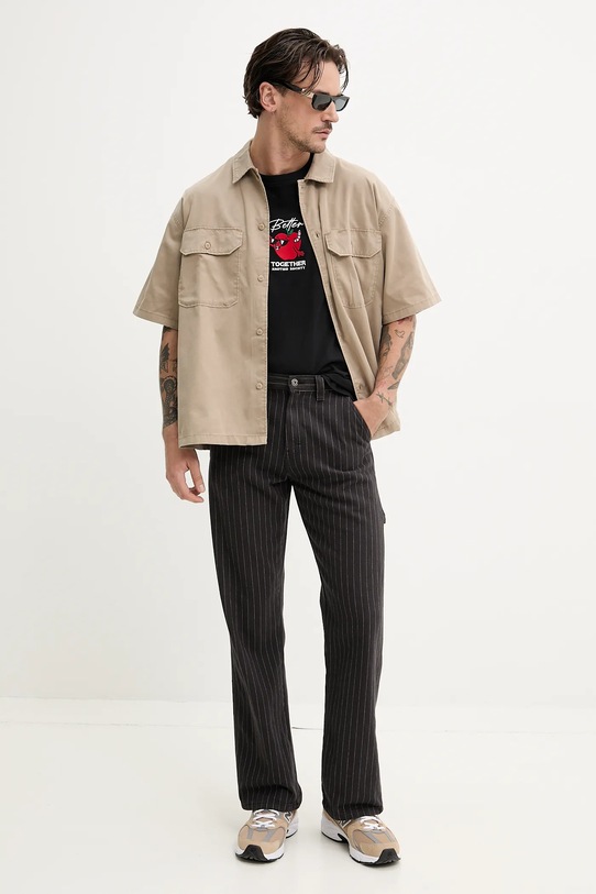 Kaotiko t-shirt bawełniany czarny AQ064.01.G002