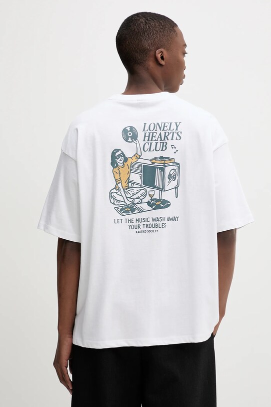 Bavlněné tričko Kaotiko AQ070.01S.G002