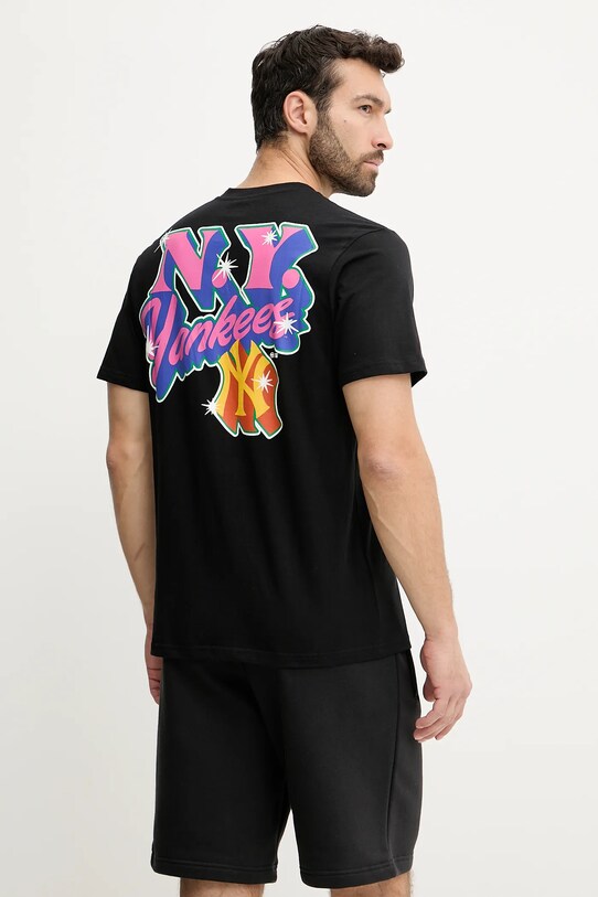 47 brand t-shirt bawełniany MLB New York Yankees nadruk czarny BB017TMMADL658109JK
