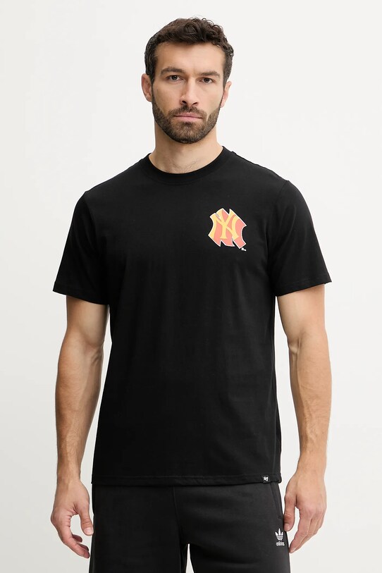 Îmbrăcăminte 47 brand tricou din bumbac MLB New York Yankees BB017TMMADL658109JK negru