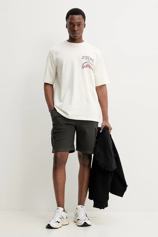 Sprayground tricou din bumbac bej SP696