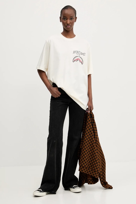 Sprayground tricou din bumbac SP696 bej