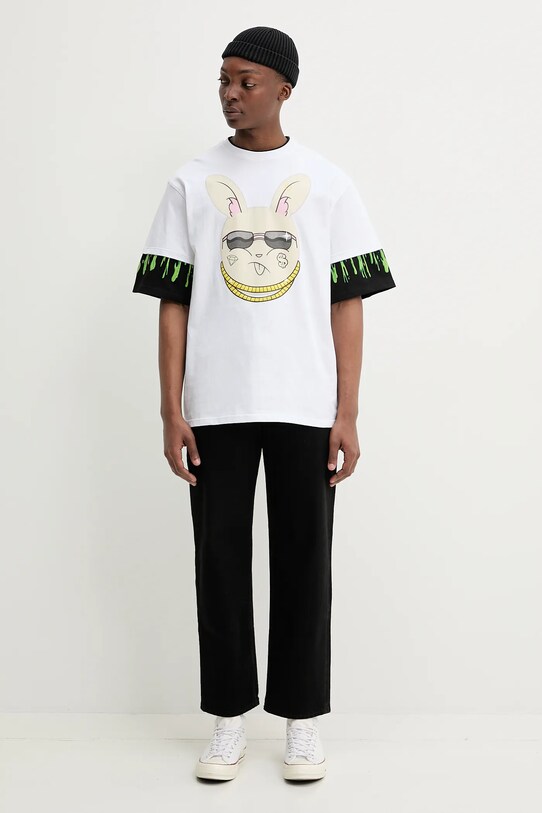 Sprayground t-shirt bawełniany biały SP711